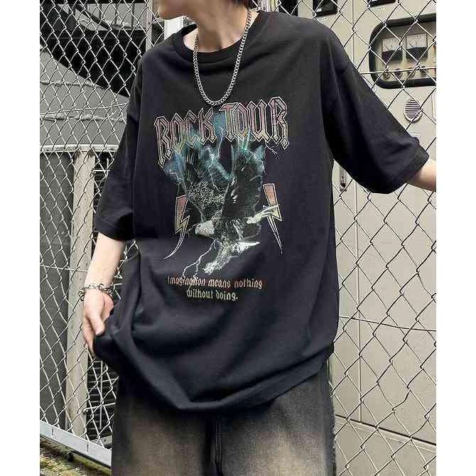  sicc sic boy プリント オーバーサイズ バンド Tシャツ Confirm コンファーム ヴィンテージライク ロックプリント レトロ