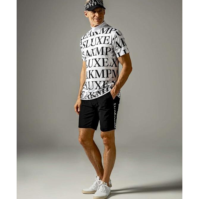 LUXEAKMPLUS 新品 ゴルフ ロゴ ハーフ ショート パンツ ショーツ LUXE AKM PLUS LUXEAKMPLUS リュクスエイケイエムプラス サイド