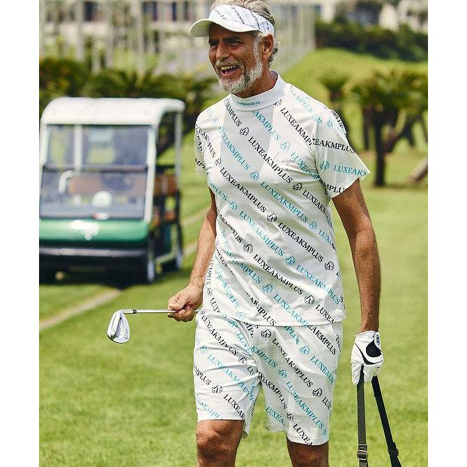 LUXE AKM PLUS リュクスエイケイエムプラス ゴルフ 総柄ロゴハーフ