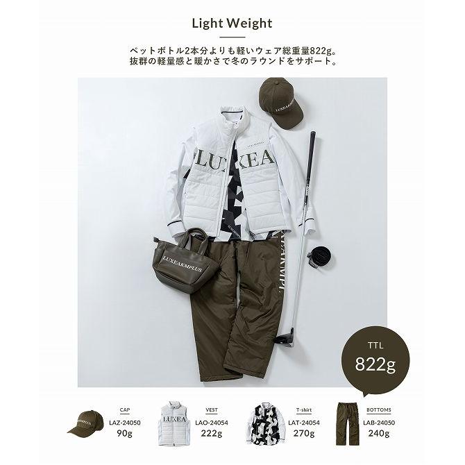 リュクスエイケイエムプラス　ホワイト ロゴプリント 中綿入りパンツ 楽天市場】LUXEAKMPLUS リュクスエイケイエムプラス ゴルフ 中綿サイド