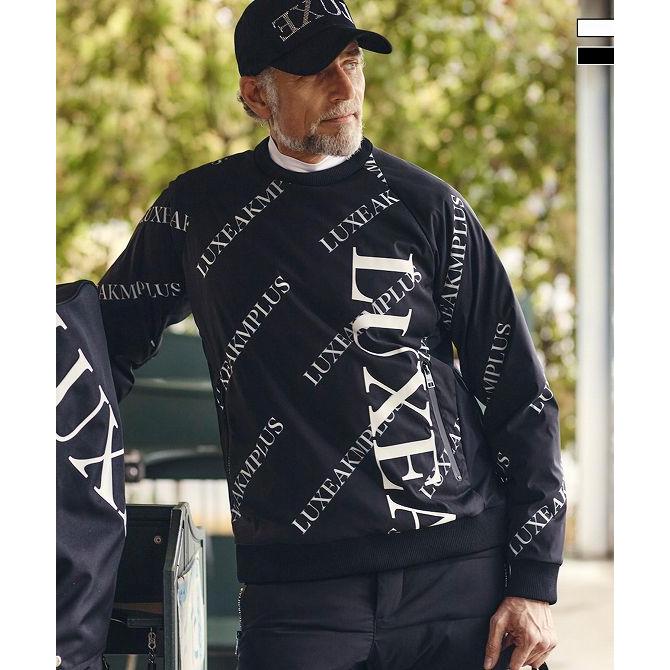 LUXEAKMPLUS スバイカラー　スニードジャック ゴルフウェア　ビッグロゴ LUXE AKM PLUS リュクスエイケイエムプラス ゴルフ バイカラー総柄中綿