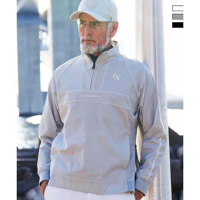 リュクスエイケイエムプラス（LUXEAKMPLUS）/LUXEAKMPLUSゴルフ ラインハーフジップ ブリーザブルブルゾン LUXE AKM PLUS リュクスエイケイエムプラス ゴルフ ラインハーフジップ