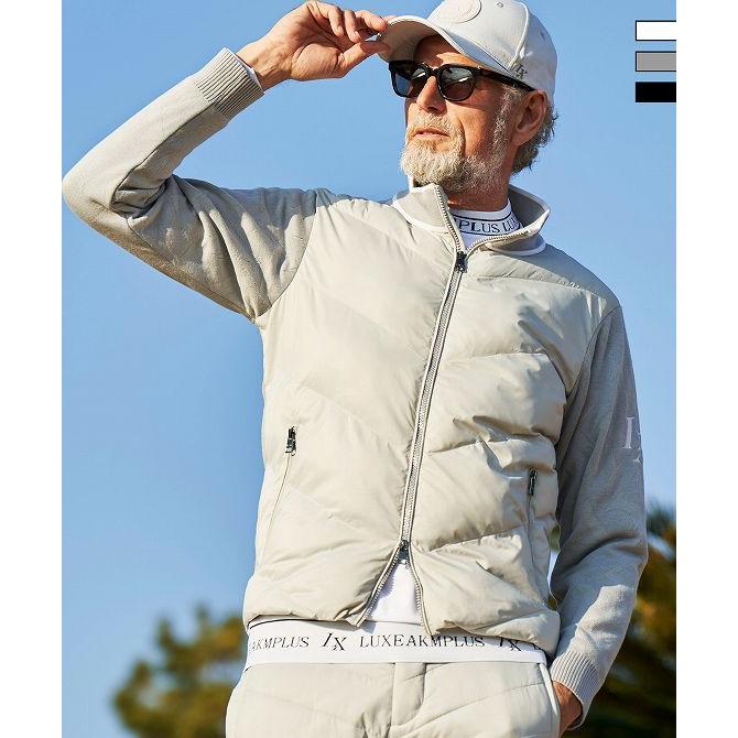 リュクスエイケイエムプラス（LUXEAKMPLUS）/LUXEAKMPLUSゴルフ スリーブニットパデッドスタンドジャケット LUXE AKM PLUS リュクスエイケイエムプラス ゴルフ スリーブニットパ