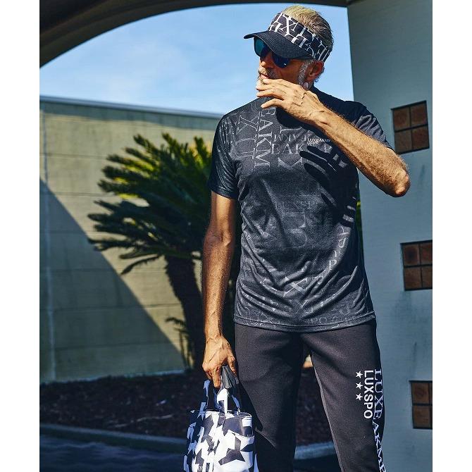 LUXE AKM PLUS リュクスエイケイエムプラス ゴルフ ロゴパターン 半袖