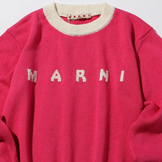 MARNI - MARNI マルニ ロゴ入りニット　セーター　XSサイズ　ピンク MARNI マルニ ロゴ入りニットセーターXSサイズピンク