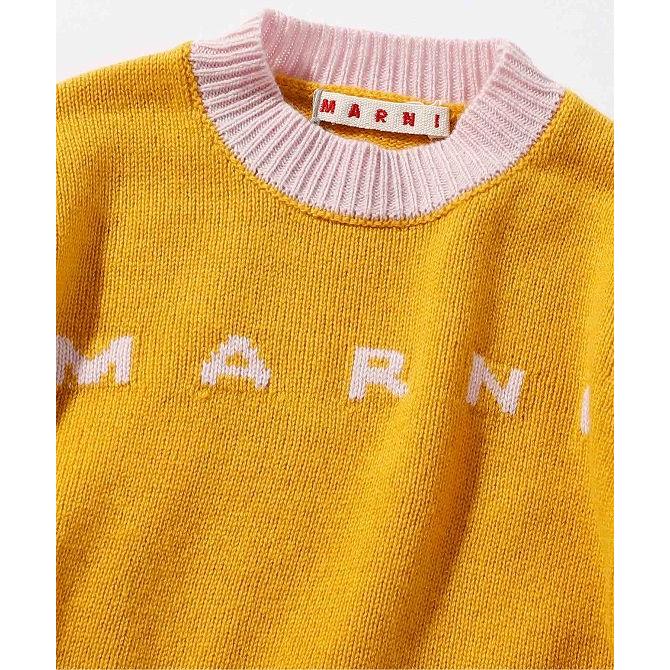 MARNI マルニ 23AW ロゴエンブロイダリーハイネックリブニットセーター DBMD0153A0 イエロー 40 MARNI（マルニ） Kids & Junior ブランドロゴ 長袖 ニット 女の子 子供