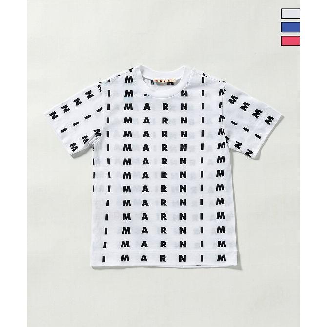 MARNI マル二 ブランドロゴ総柄半袖Tシャツカットソー 男の子 女の子 