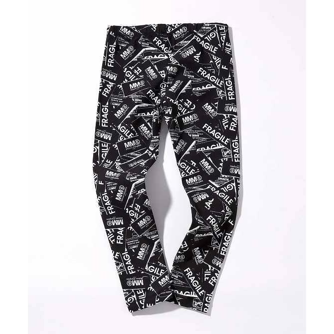 新品MM6 マルジェラ レギンス スパッツ MM6 MAISON MARGIELA(メゾン マルジェラ)S62KB0087 ロゴ ジャージー