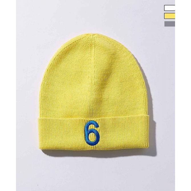 MM6 Maison Margiela ワンポイントロゴ 6 ニット帽 MM6 Maison Margiela エムエム6 メゾン マルジェラ ワンポイントニット