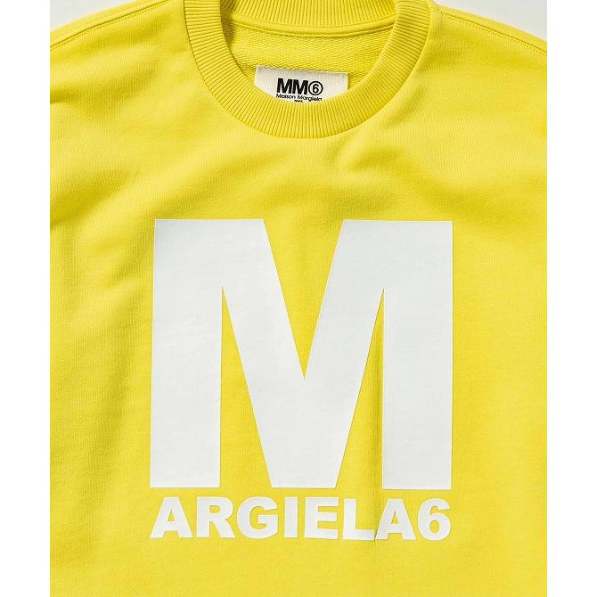 MM6 Maison Margiela ブランドロゴ長袖スウェットプルオーバー MM6 MAISON MARGIELA＜エムエム6 メゾン マルジェラ＞ ロゴ入り
