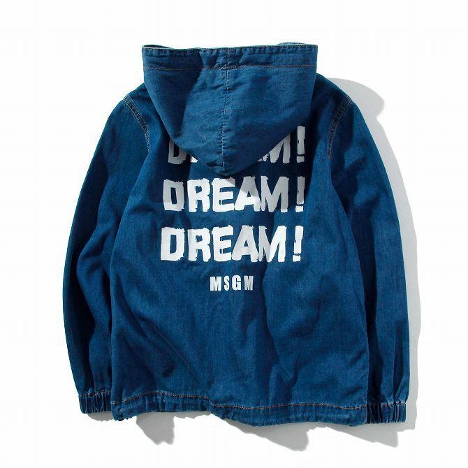 Msgm エムエスジーエム デニム ジップアップ バックプリント パーカー カットソー ブランド 子供服 こども服 おしゃれ かっこいい かわいい キッズ Msgm Spaccio スパッチョ 公式ストア 通販 Yahoo ショッピング