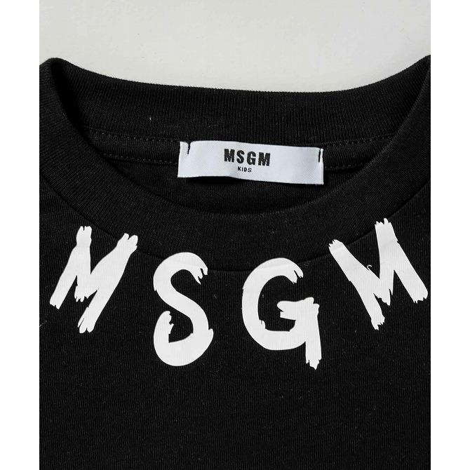 MSGM エムエスジーエム ブランドロゴ 半袖 ワンピース 女の子 子供服 