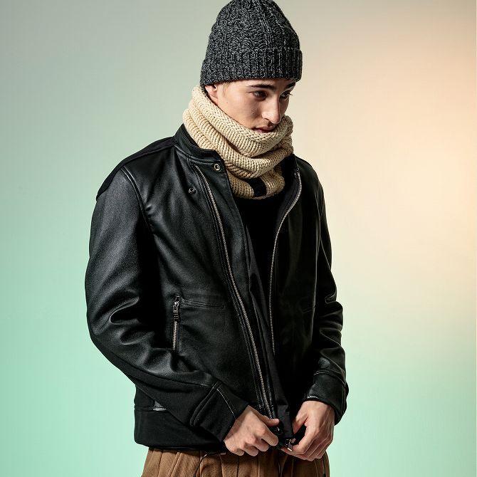 C DIEM(カルペディエム)ストレッチシープレザーライダースジャケット 