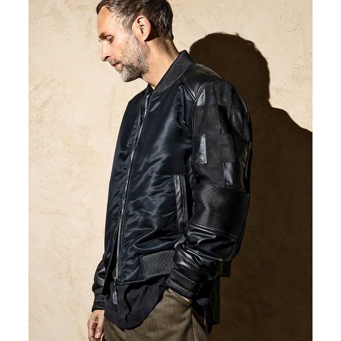 C DIEM（カルペディエム） パッチワーク レザー ハイブリット Ma-1