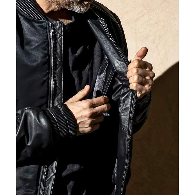 C DIEM（カルペディエム） パッチワーク レザー ハイブリット Ma-1