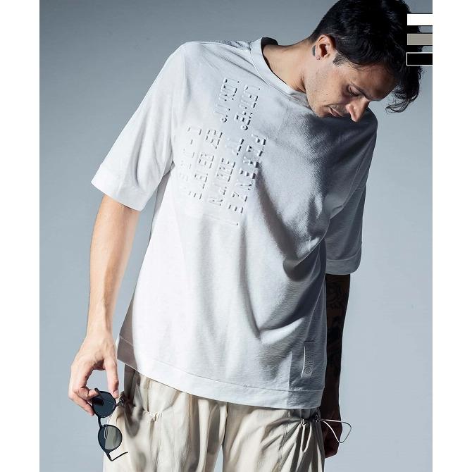 C DIEM カルペディエム エンボスロゴ スラブ半袖 Tシャツ カットソー