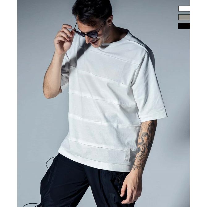 C DIEM カルペディエム スイッチングボーダー 半袖 Tシャツ カットソー
