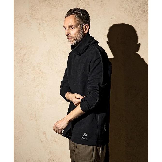C DIEM カルペディエム レザー パイピング モックネック シャツ C DIEM カルペディエム レザー パイピング モックネック シャツ