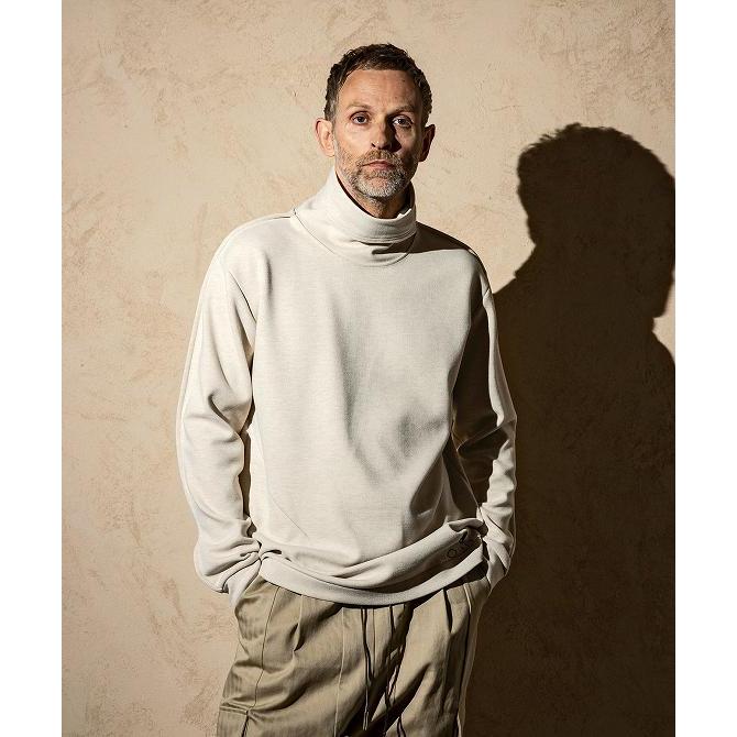C DIEM カルペディエム レザー パイピング モックネック シャツ C DIEM カルペディエム レザー パイピング モックネック シャツ