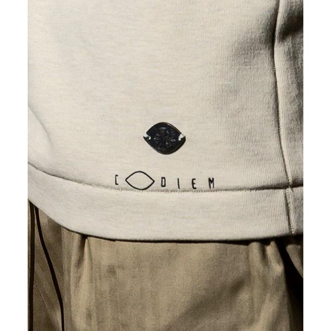 C DIEM カルペディエム レザー パイピング モックネック シャツ C DIEM カルペディエム レザー パイピング モックネック シャツ