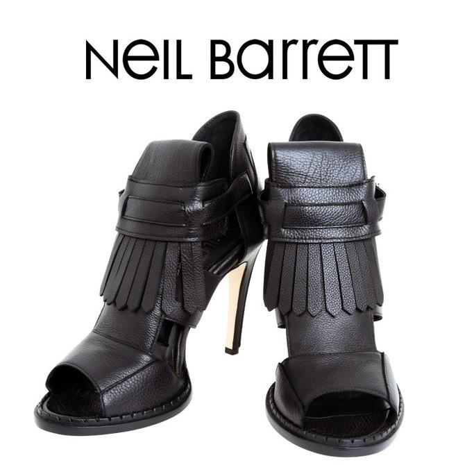 NEIL BARRETT Neil Barrett/ニールバレット レザーフリンジブーティー 