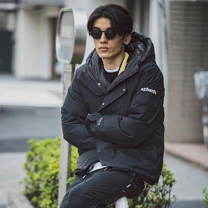 Plus Phenix GORE-TEX (ブラック)サイズM phenix（プラスフェニックス） ダウンジャケット WINDSTOPPER