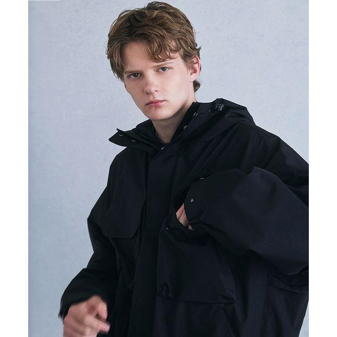PENGAO XL 黒 ジャケット フード付ジャンパー ジップアップ MENS】FUSED FLAP JACKET フューズドフラップジャケット / WINDSTOPPER