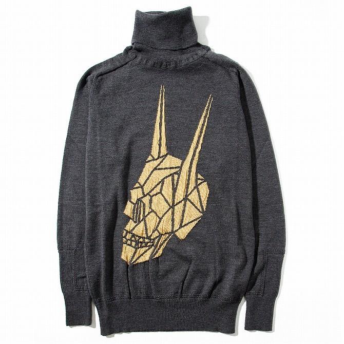 トムレベル（TOMREBL）/TOM REBL グラフィックハイネックニット TOM REBL（トムレベル） グラフィックハイネックニット(グレー