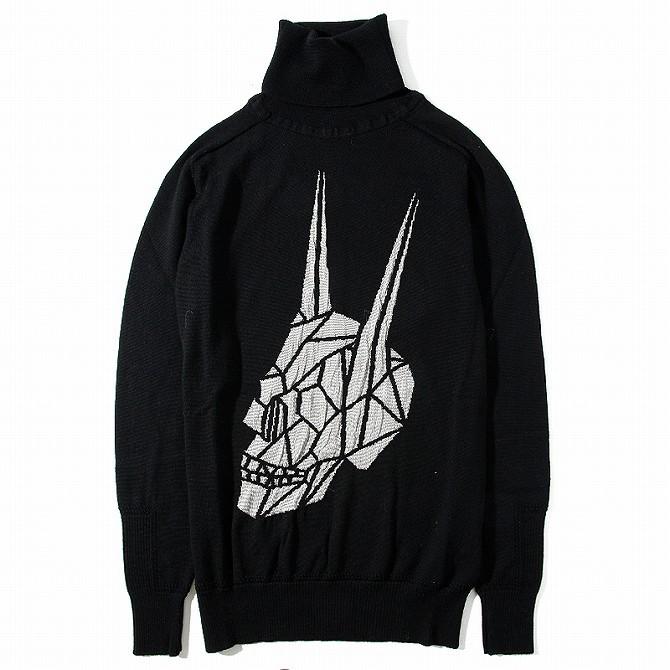 TOM REBL（トムレベル） グラフィックハイネックニット(グレー