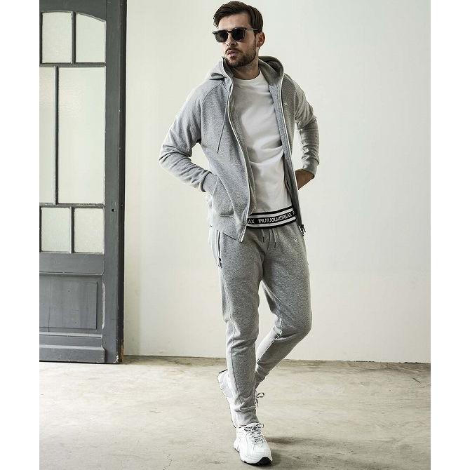 【新品未使用】ウノピュウノウグァーレトレ ロングパンツ 刺繍 ロゴ S 1PIU1UGUALE3 RELAX ウノピゥウノウグァーレトレ リラックス ジップ