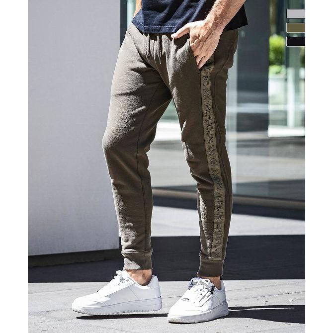 ウノピュウ LOGO PANTS SLIM グレー メンズM 1PIU1UGUALE3 RELAX ウノ