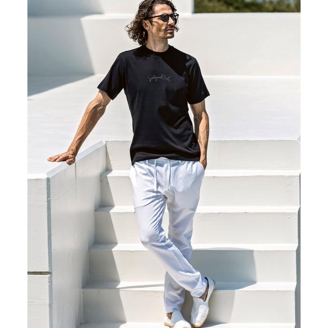 【美品】1piu1uguale3 RELAX ストレッチ パンツ ホワイト Ｍ 1PIU1UGUALE3 RELAX ウノピゥウノウグァーレトレ リラックス