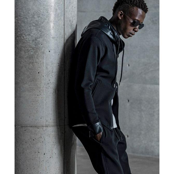 1PIU1UGUALE3 シャツ パンツ　セットアップ！ ブラック 1PIU1UGUALE3 RELAX ウノピゥウノウグァーレトレ リラックス バイカー