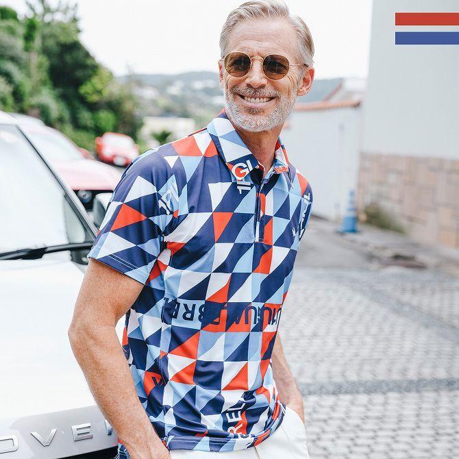 1piu1uguale3 Relax ウノピゥウノウグァーレトレ 幾何学総柄半袖ポロシャツ メンズ おしゃれ かっこいい ブランド ウノピュウ Ush 218 Shiffon シフォン 通販 Yahoo ショッピング