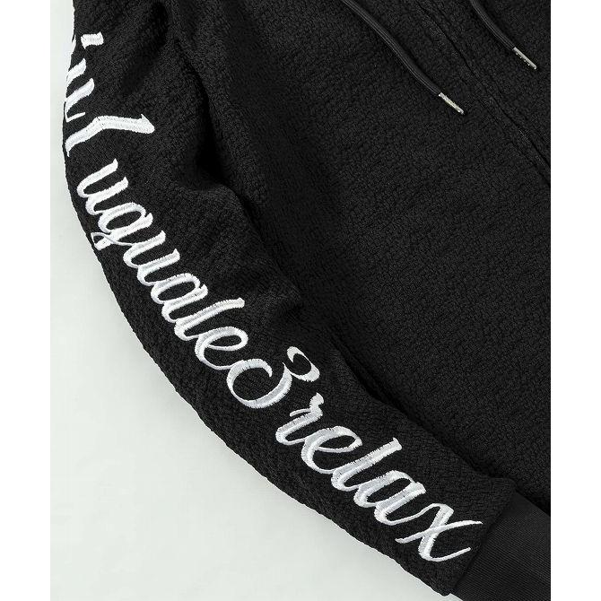 【ウノピゥウノウグァーレトレ】人気ロゴ×袖ロゴネーム 長袖ゴルフジップパーカーM 1PIU1UGUALE3 RELAX(ウノピゥウノウグァーレトレ リラックス)3