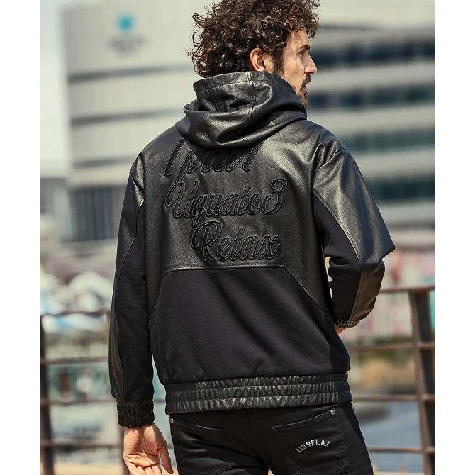 ☆イケオジ☆【1PIU1UGUALE3 RELAX】ラインロゴコンビパーカ