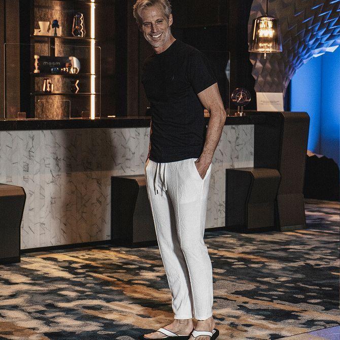 ウノピュウ バイカラーロゴワッペンカットソー ベージュ×ブラウン メンズXL 1PIU1UGUALE3 RELAX ウノピゥウノウグァーレトレ ラバーワッペン 半袖