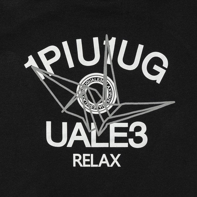 1PIU1UGUALE3 RELAX ウノピゥウノウグァーレトレ 折り鶴×ロゴ