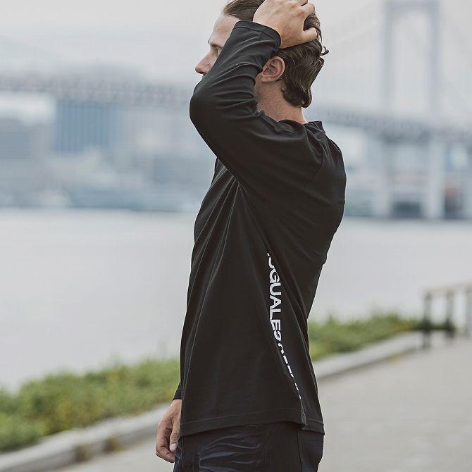 【WMNS: Sサイズ】1PIU1UGUALE3 シャツ　サイドロゴ　ブラック WMNS: Sサイズ】1PIU1UGUALE3 シャツ サイドロゴ ブラック