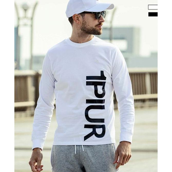 1PIU1UGUALE3 RELAX ウノピゥウ 縦ロゴロングTシャツ