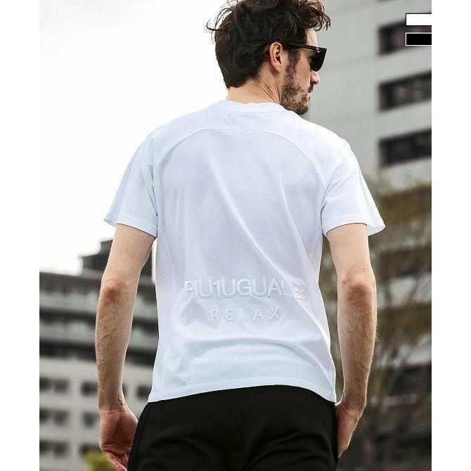 美品1piu1uguale3SPORTウノピゥウスポーツ半袖Tシャツ/ホワイト4 1PIU1UGUALE3 RELAX ウノピゥウノウグァーレトレ リラックス バック