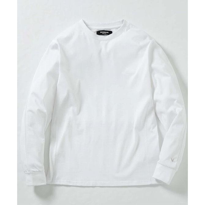 1piu1uguale3 ロンT ホワイト ストレッチ 厚手 バックロゴ 1PIU1UGUALE3 RELAX ウノピゥウノウグァーレトレ リラックス バック