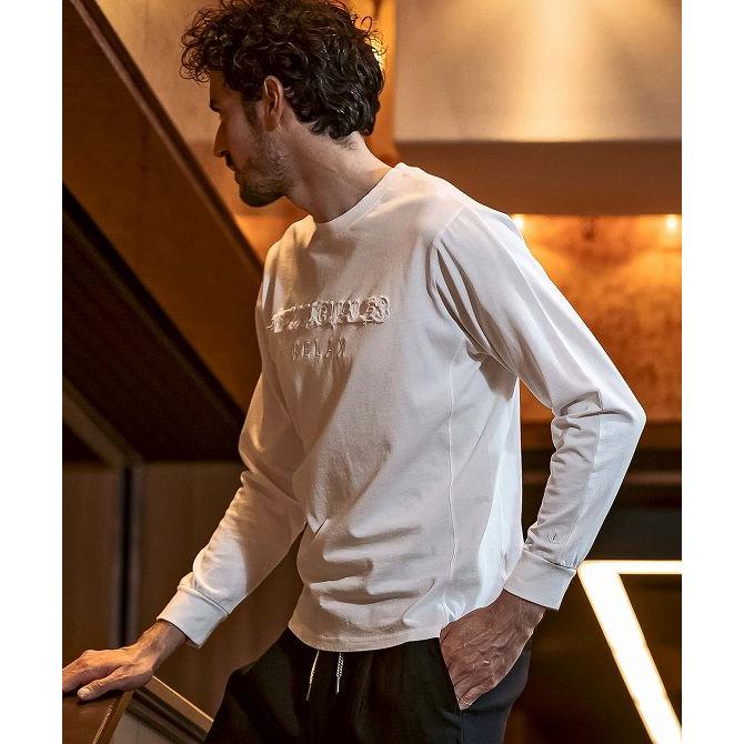 1PIU1UGUALE3 長袖ストレッチ ワンピース 1 ホワイト 1PIU1UGUALE3 RELAX ウノピゥウノウグァーレトレ リラックス カット