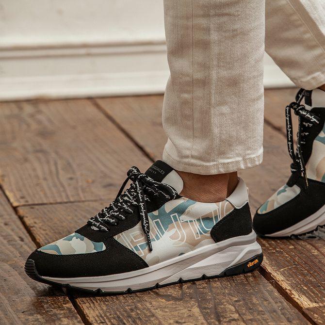 1PIU1UGUALE3 RELAX ウノピゥウノウグァーレトレ カモ柄ロゴスニーカー