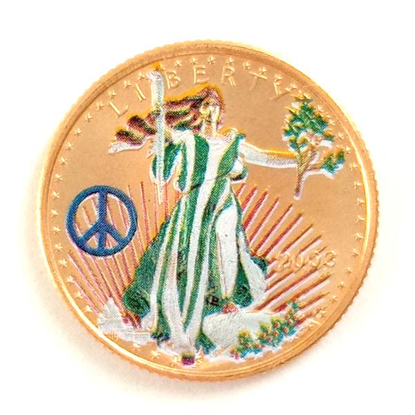 22金 イーグル金貨 1/10オンス カラーコイン 春(spring