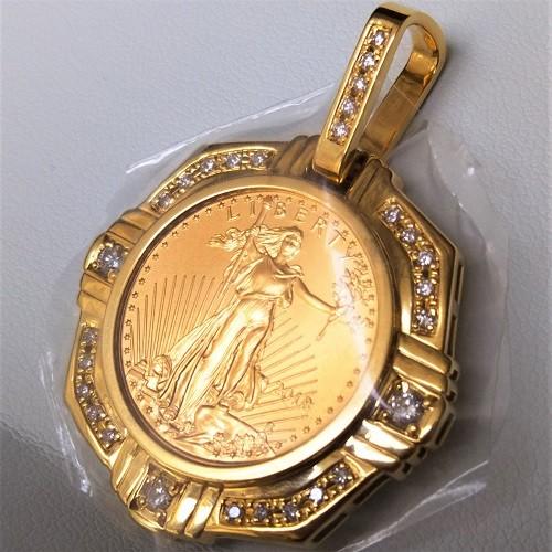 新版 ペンダントトップ イーグル金貨 4分の1オンス ネックレス Knowledge21 Com