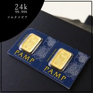純金コインバー1g 豊穣の角 コルヌコピア 1g×2枚組 スイス