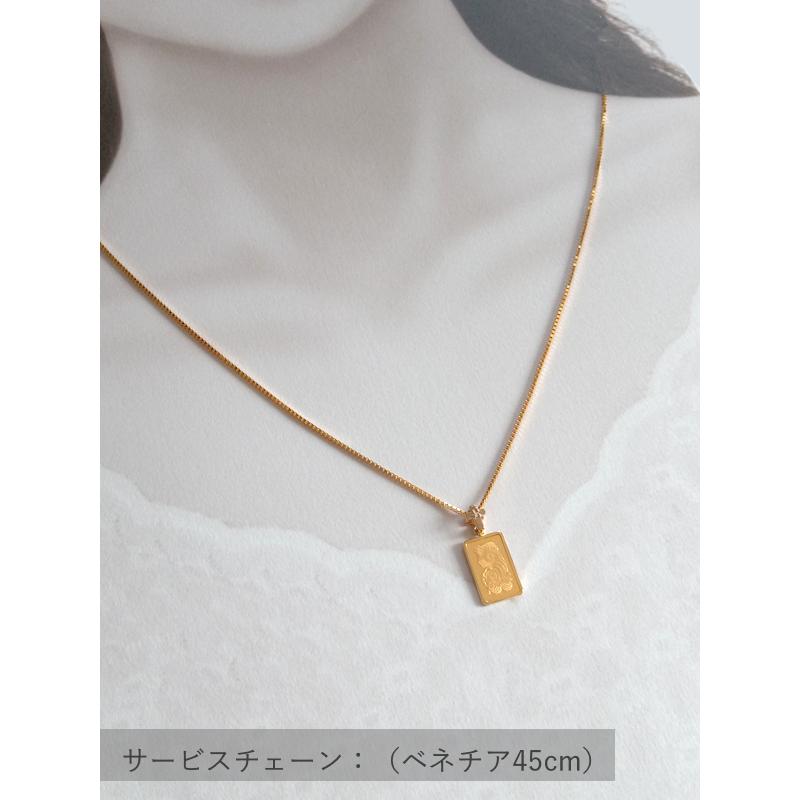 純金 インゴット ネックレス 24金 コルヌコピア 豊穣の角 1g 18金ツメ