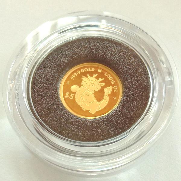 24金 干支 ドラゴン金貨 龍（辰） 1/30オンス 2024年製 クック諸島
