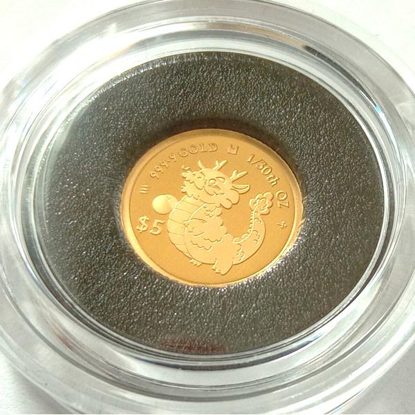 24金 干支 ドラゴン金貨 龍（辰） 1/30オンス 2024年製 クック諸島